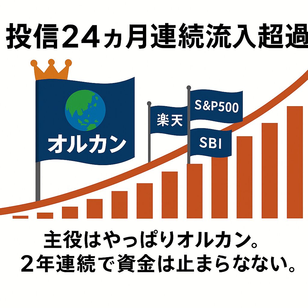 投信24カ月連続流入超増