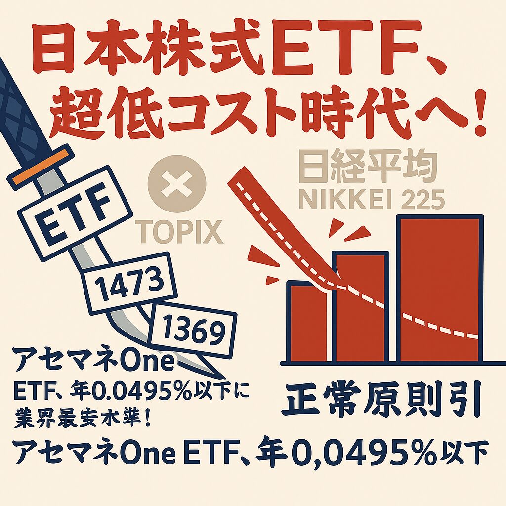 日本株式ETF、超低コスト時代へ