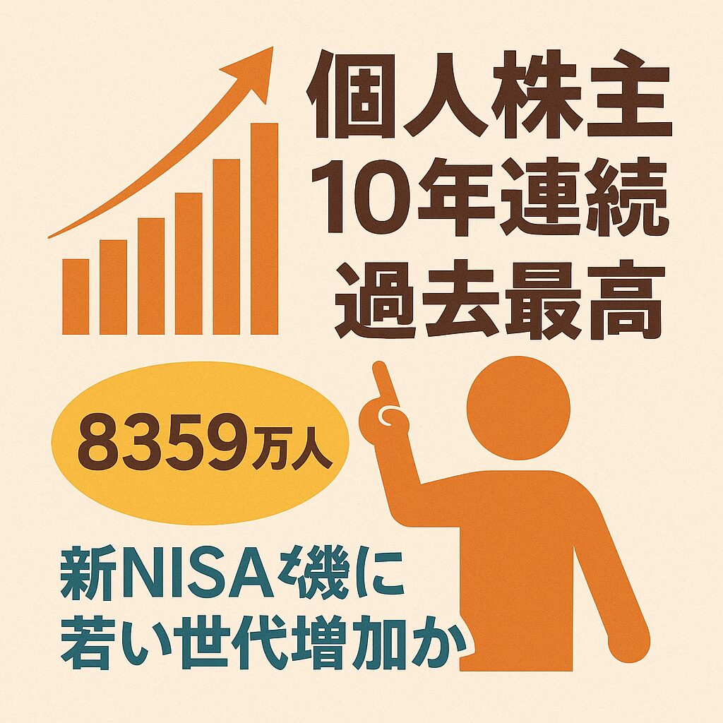 個人株主10年連続過去最高