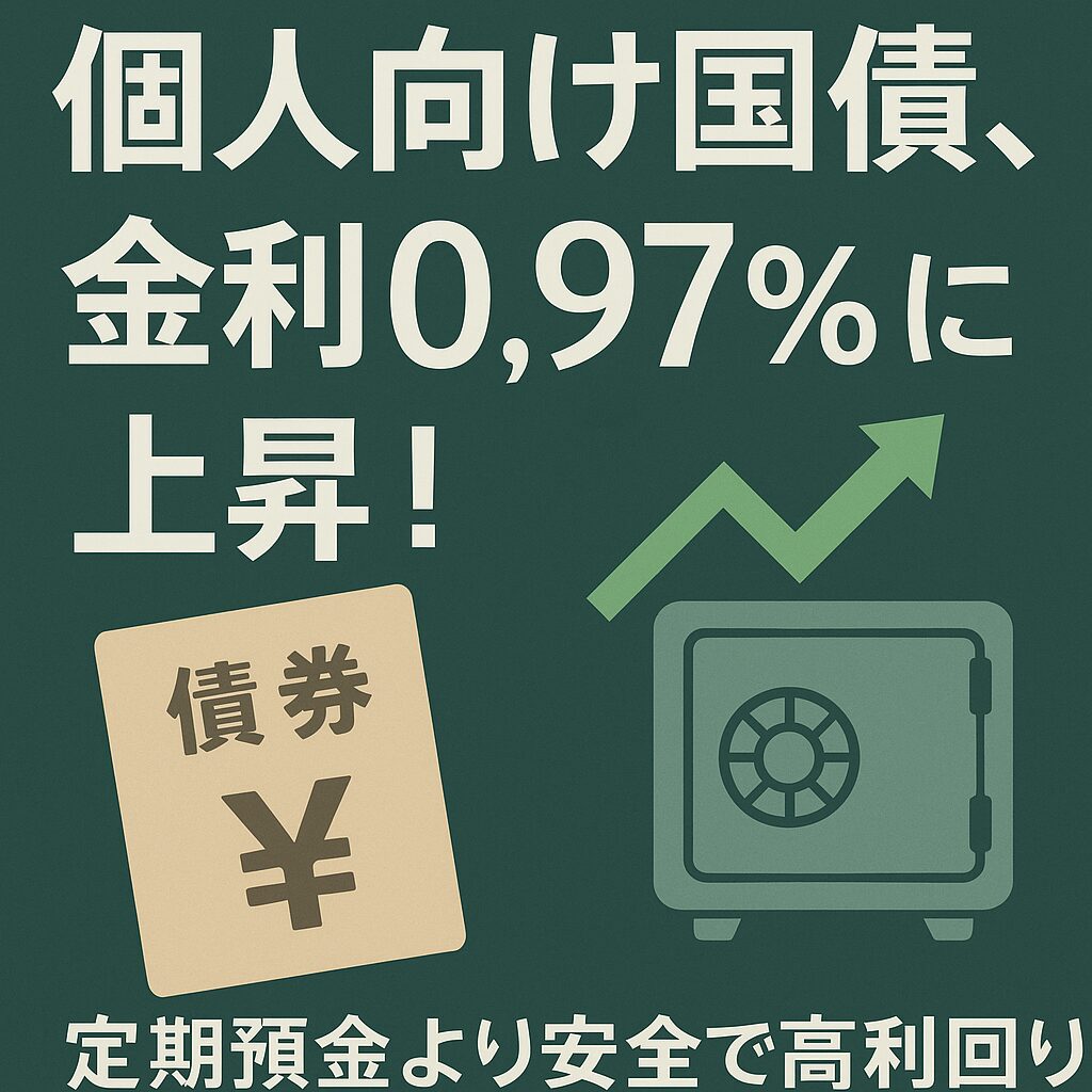 個人向け国債変動10年、金利年0.97％に上昇
