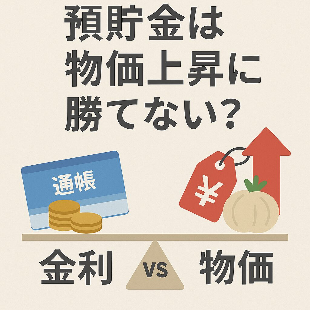 預貯金は物価上昇率に勝てない？
