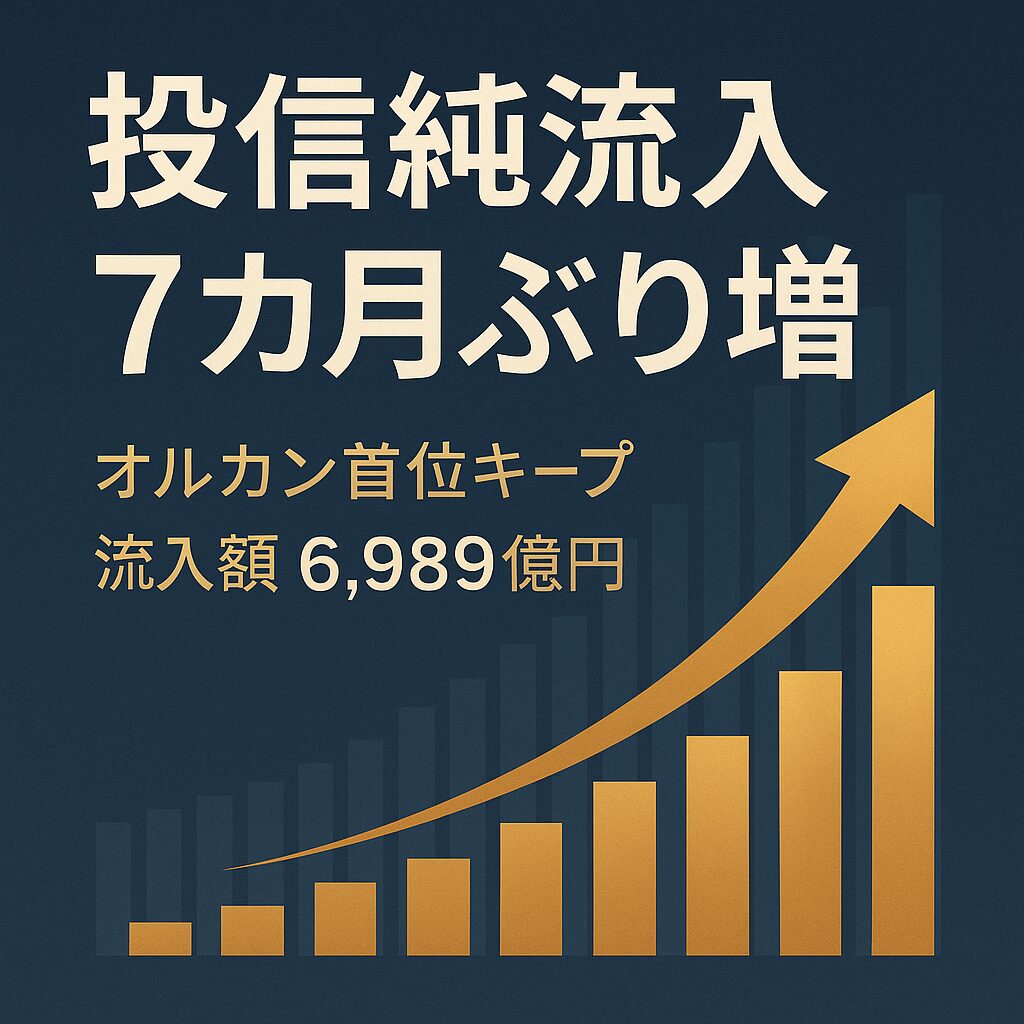 投信純流入７カ月ぶり増