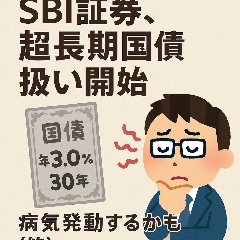 SBI証券、超長期国債扱い開始
