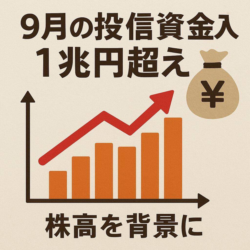 ９月投信資金流入１兆円超え