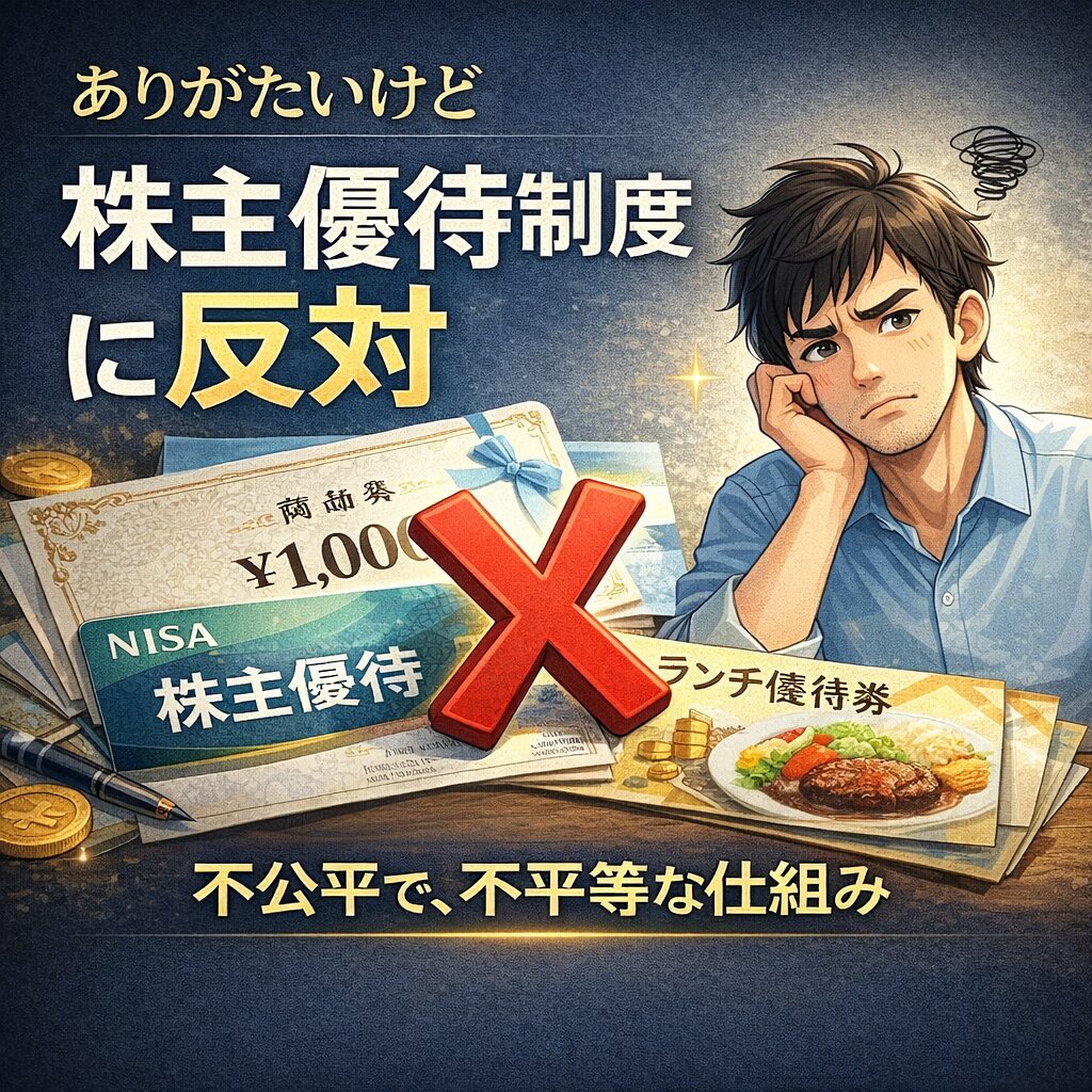 ありがたいけど、株主優待制度に反対