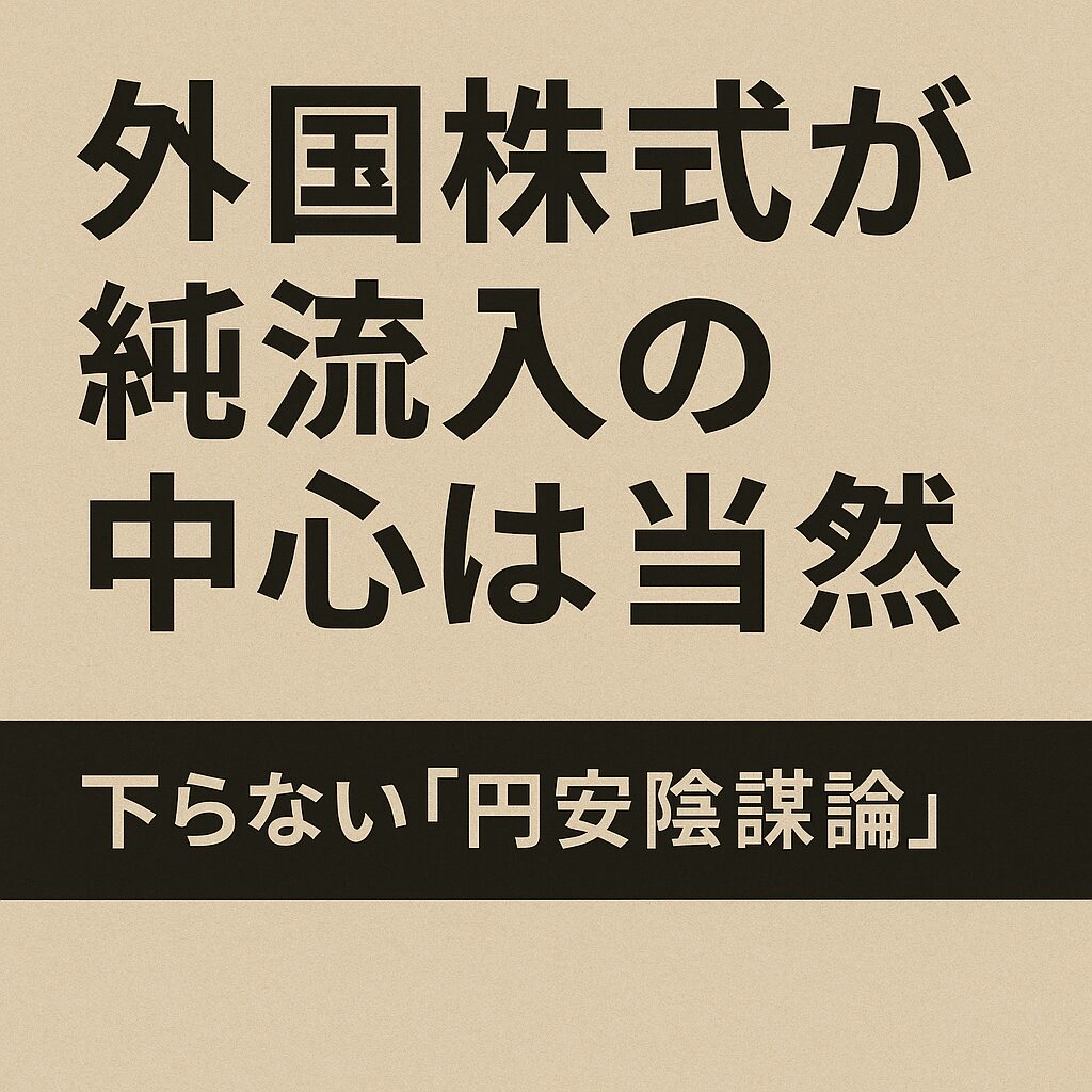 外国株式が純流入の中心は当然