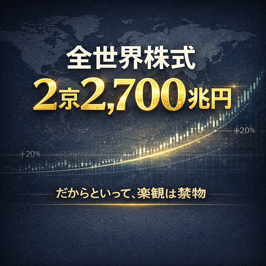 全世界株式２京2,700兆円