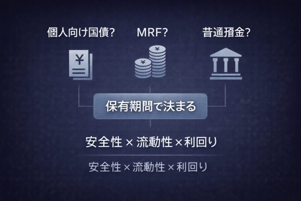 個人向け国債？MRF？2日預貯金？