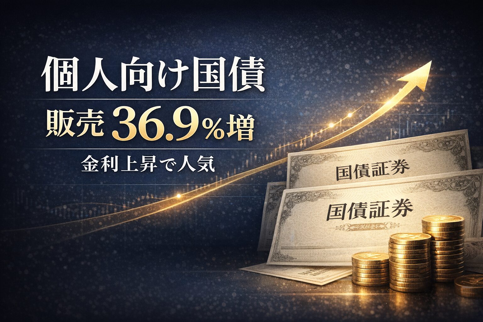 個人向け国債販売36.9％
