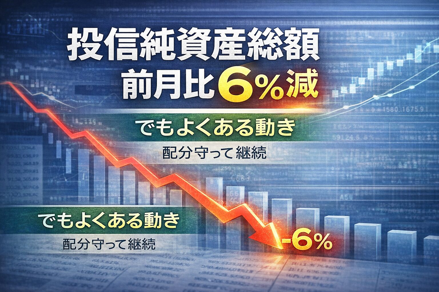 投信純資産総額前月比６％減