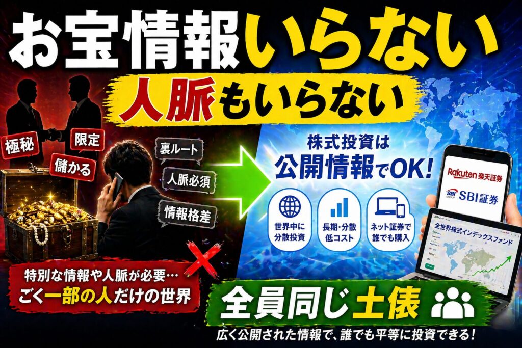 株式投資はお宝情報不要