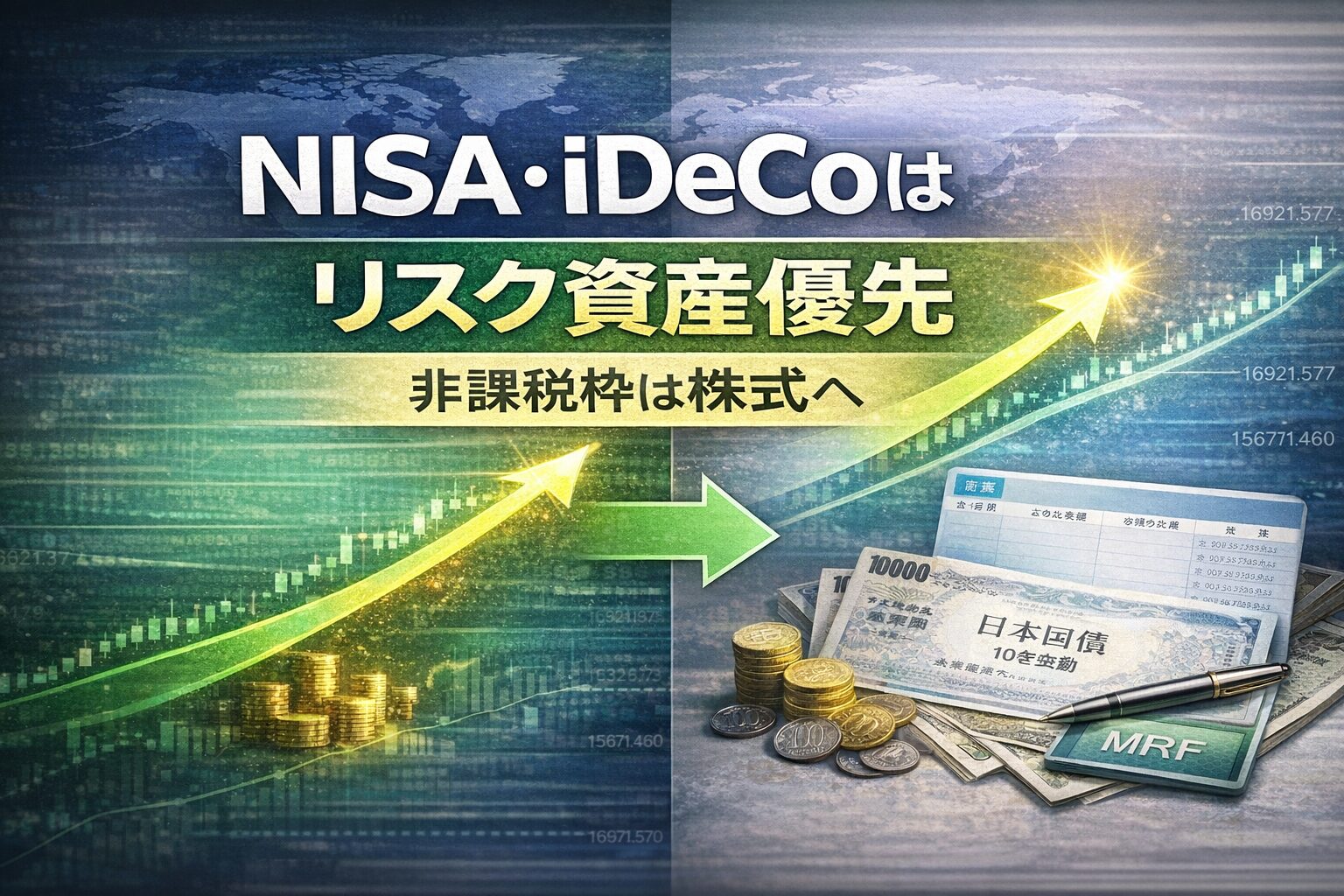 NISA、iDeCoはリスク資産優先