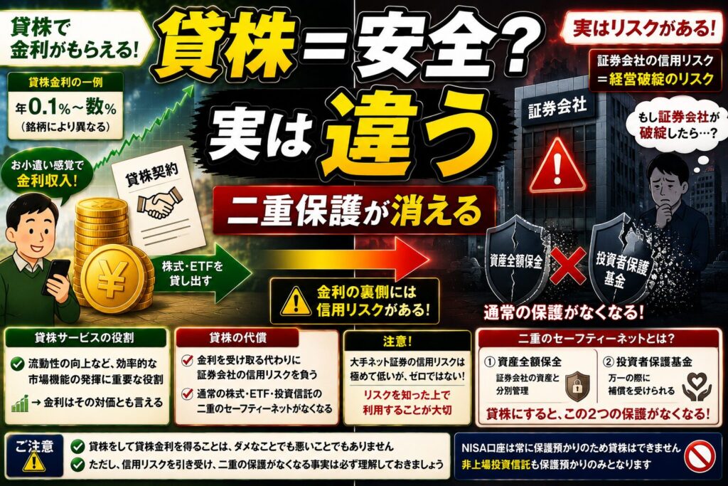 貸株はリスクフリーではない