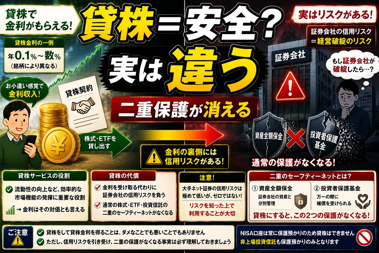 貸株はリスクフリーではない