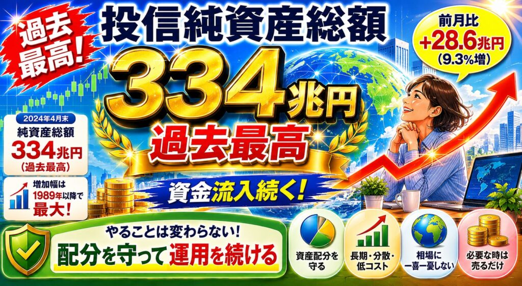 投信純資産総額334兆円