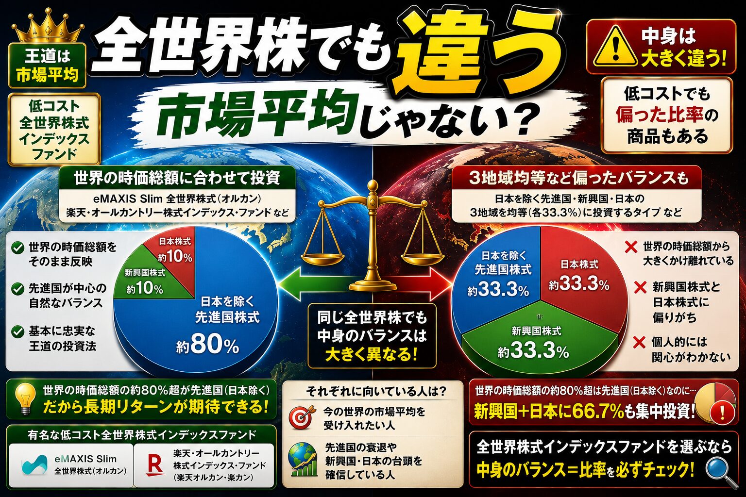 全世界株式でも