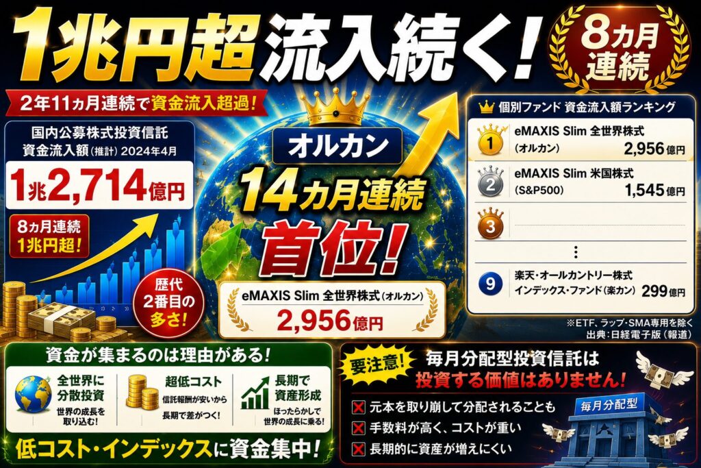 １兆円超流入続く