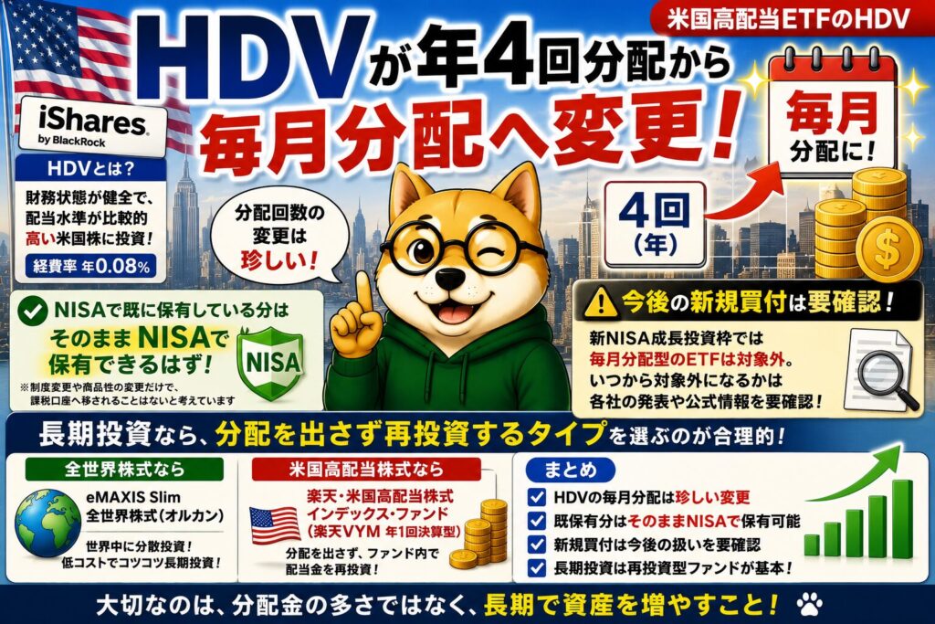 HDVが毎月分配へ