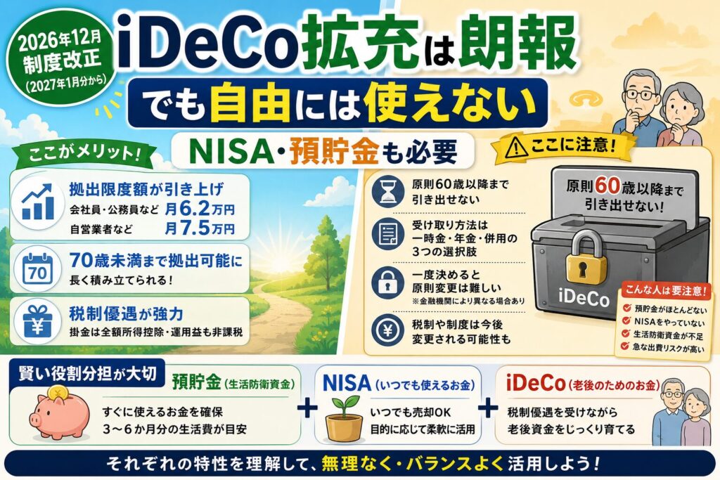 iDeCo長所と注意点