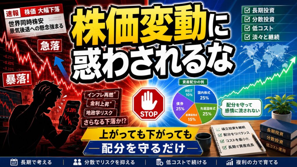株価変動に惑わされるな