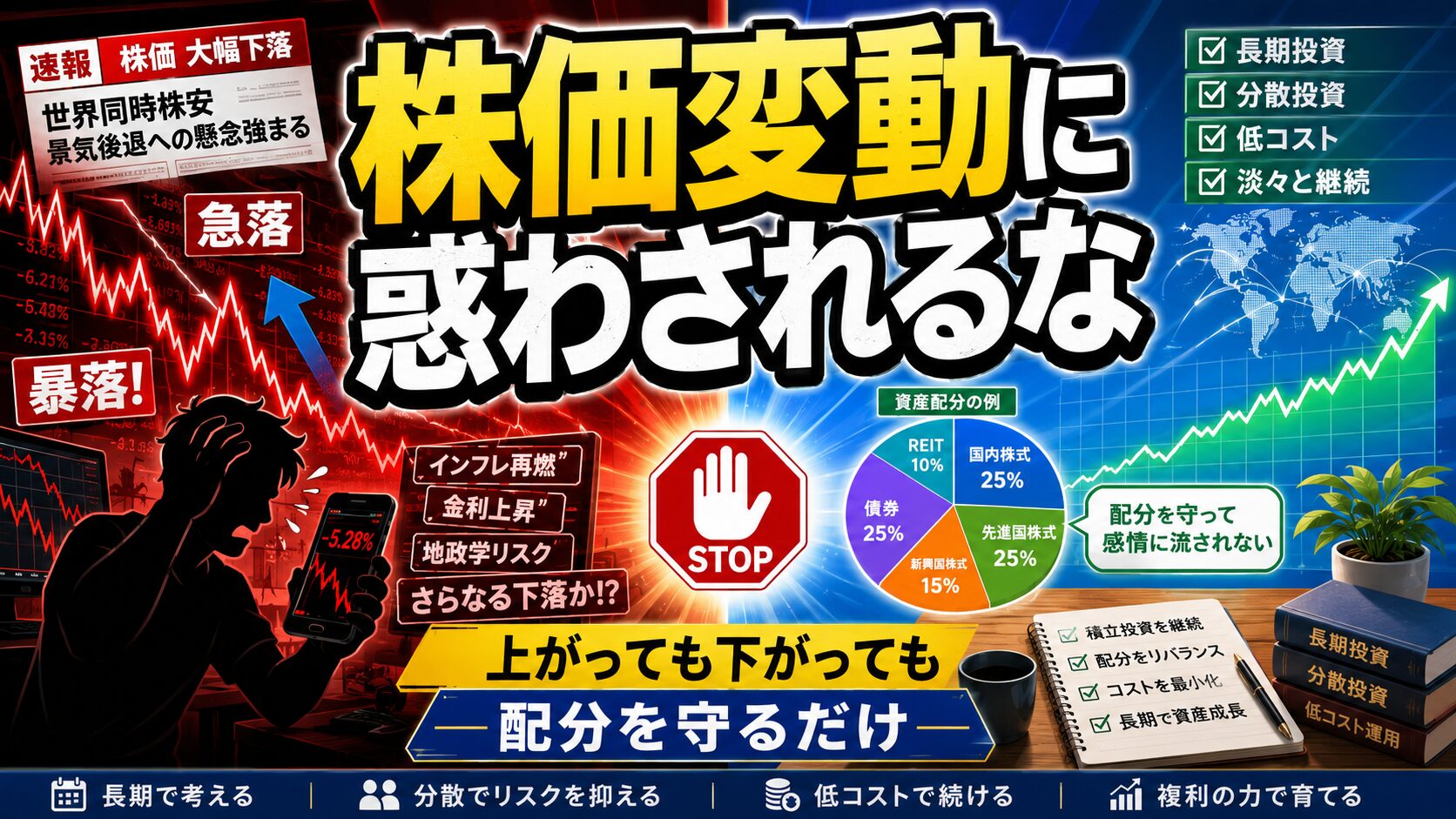 株価変動に惑わされるな