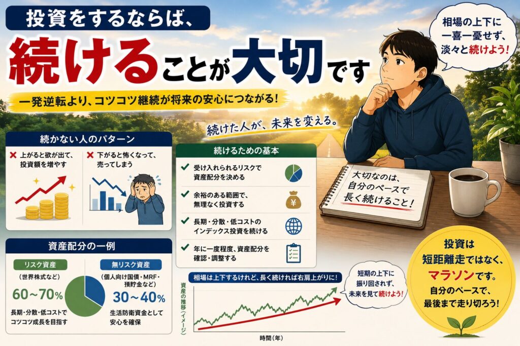 投資をするならば続けることが大切