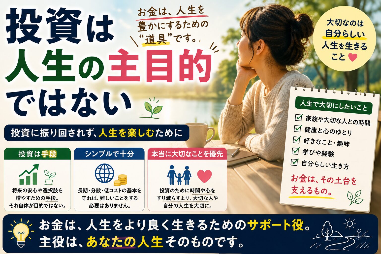 投資は人生の主目的ではない