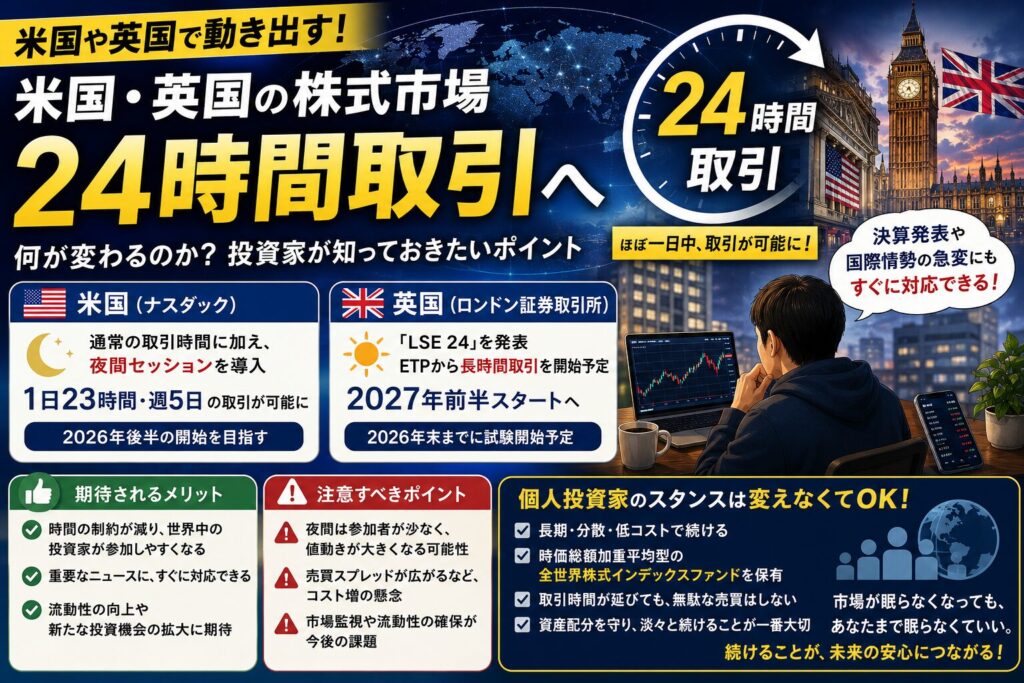 米英株式市場24時間取引へ
