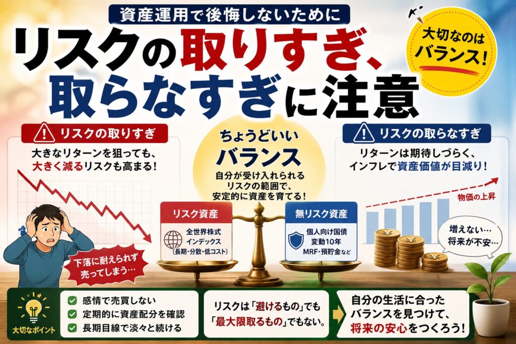 リスクの取りすぎ、取らなすぎに注意