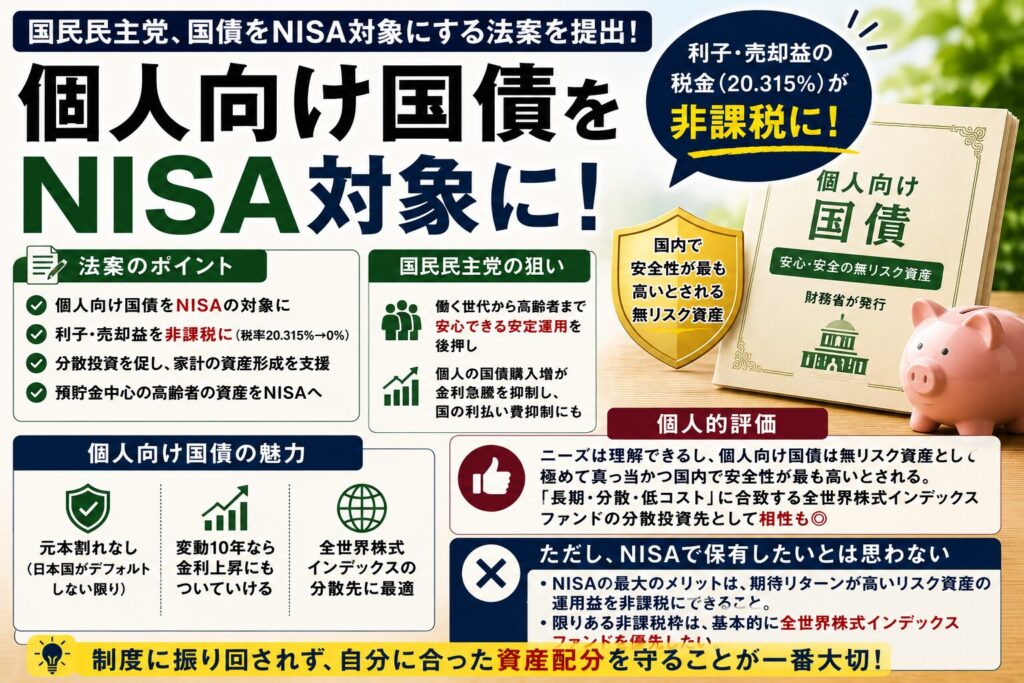 個人向け国債NISA対象法案