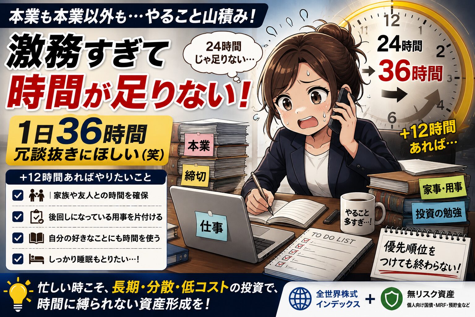 激務過ぎて時間足りん