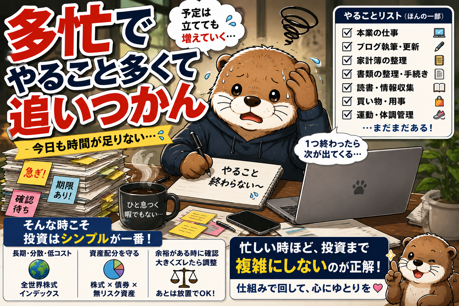 多忙でやること追いつかん