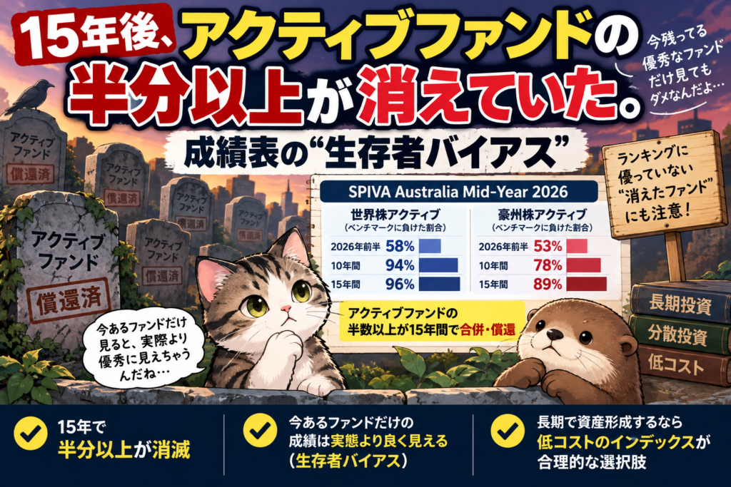 アクティブファンド生存率