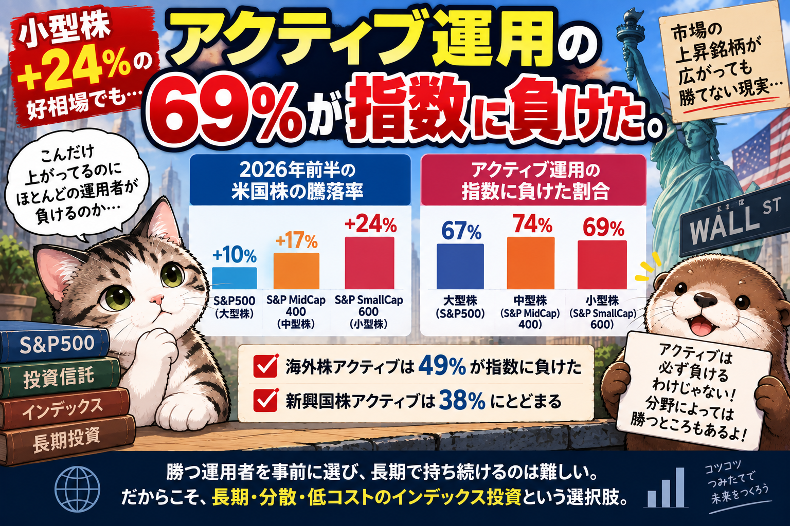 アクティブ69%敗北