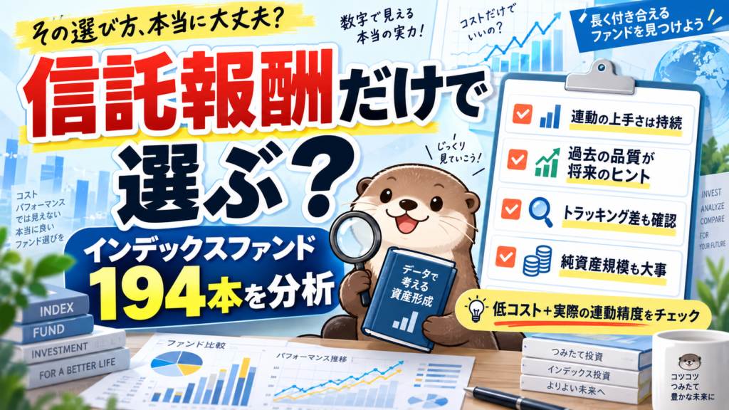 信託報酬だけで選ぶ？