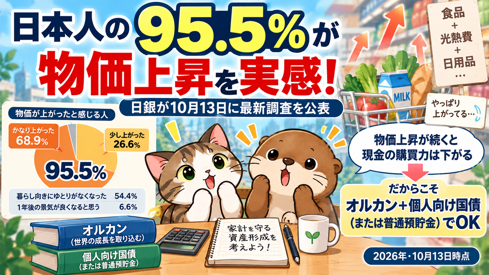 日本人95.5％が物価上昇を実感